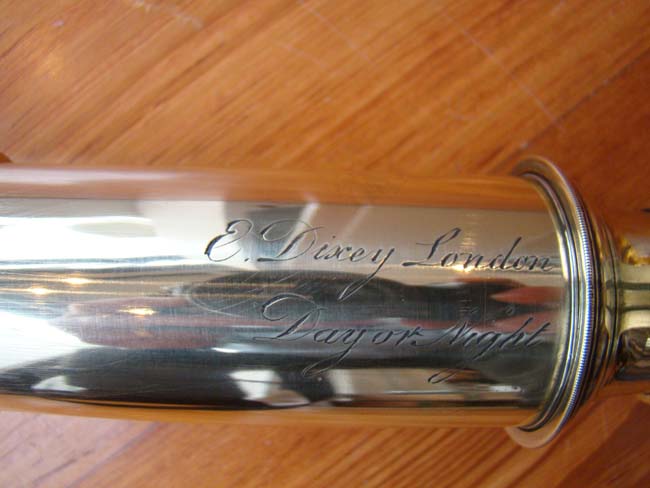 A fine English two-draw telescope with mahogany barrel by George Dixey of London 1834-1845 — image 2